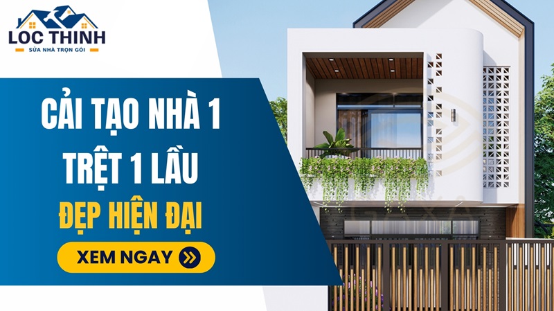 cải tạo nhà 1 trệt 1 lầu